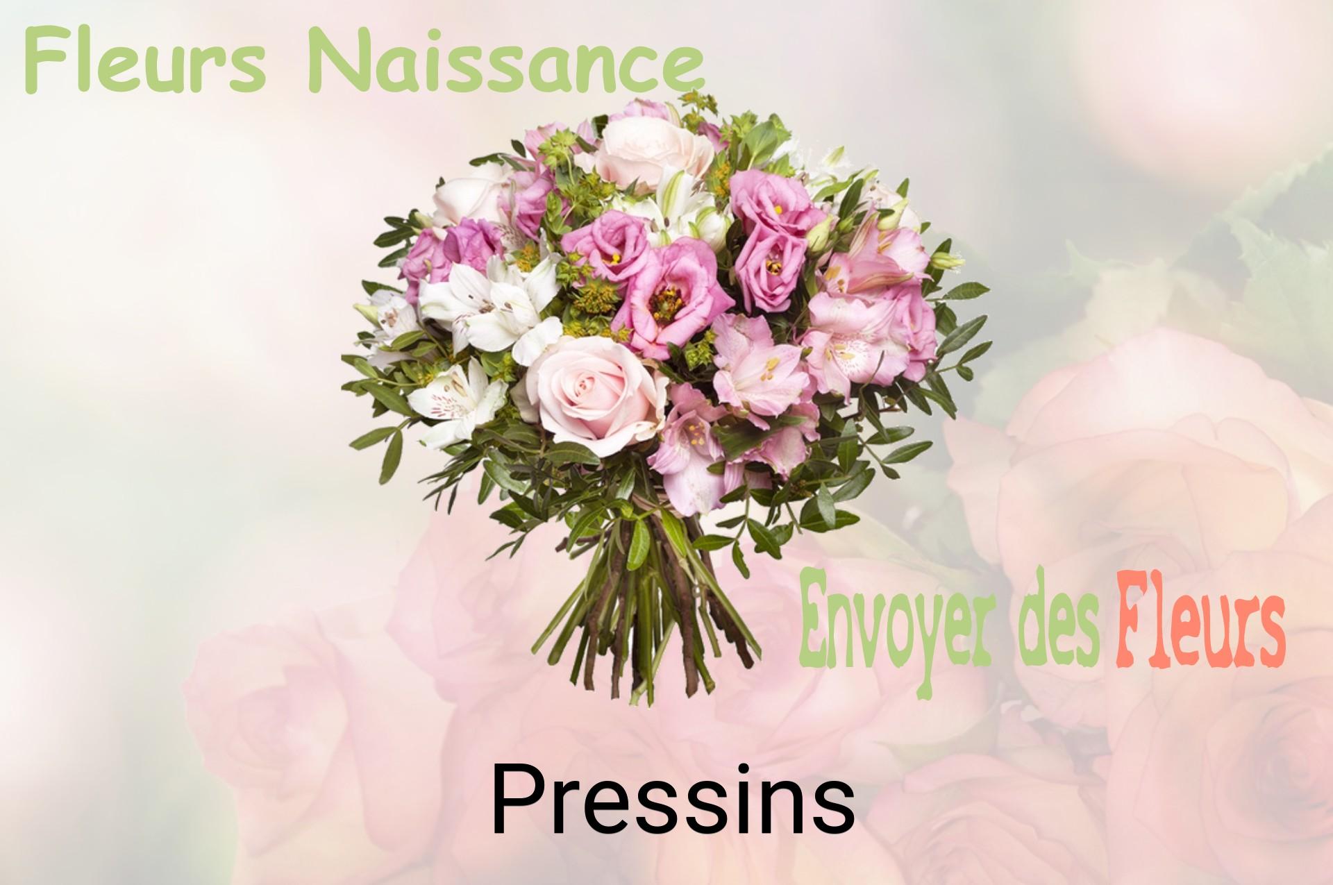 Bouquet de fleurs de naissance livré à Pressins